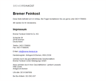 Tablet Screenshot of bremer-feinkost.de